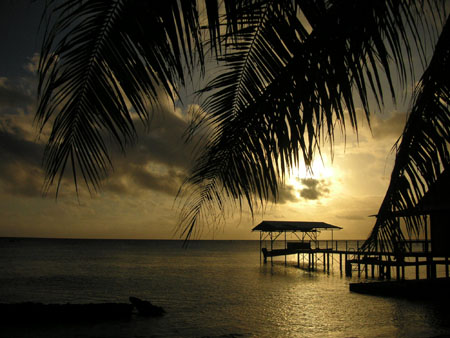 Coucher de soleil sur Fakarava