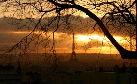 Coucher de soleil sur Paris