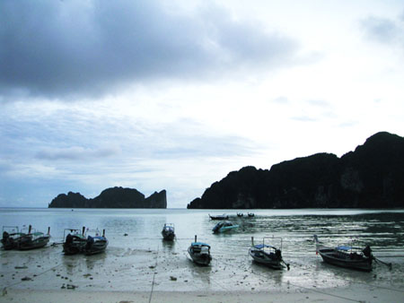 Marée basse à ko phi phi