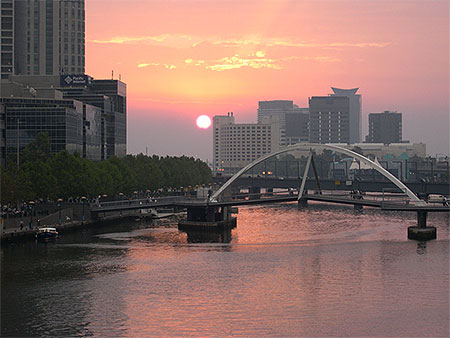 Coucher de soleil à Melbourne