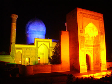 Gour Emir by night