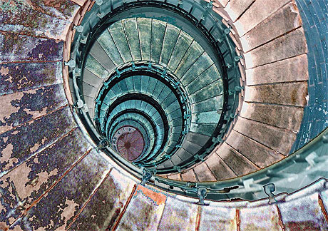 L'escalier du phare d'Ekmulh
