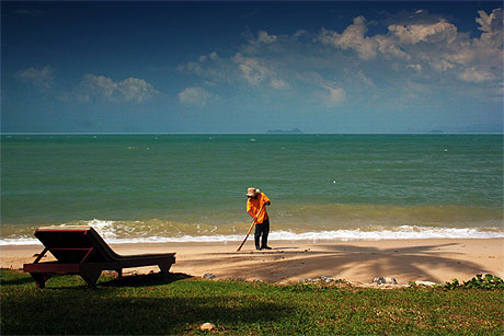Le balayeur de plage