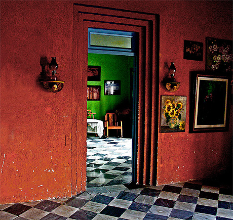 Intérieur rouge