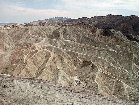 Paysage lunaire à Zabriskie point