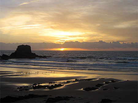 Coucher de soleil du rocher