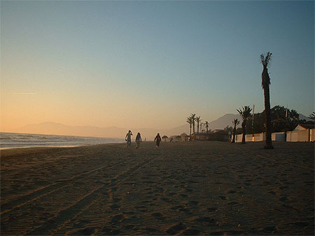 Promenade en hiver sur la plage 