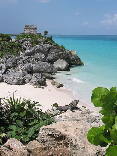 Bain de soleil à Tulum 