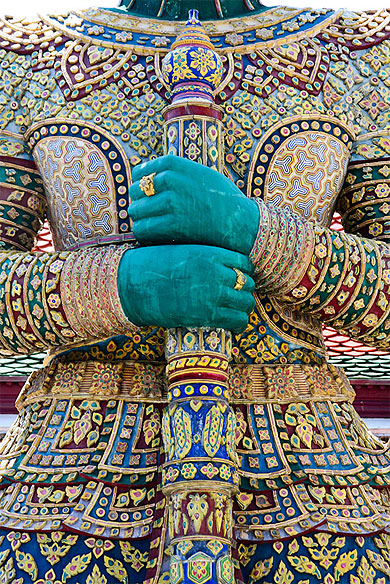 Garde du grand palais de Bangkok