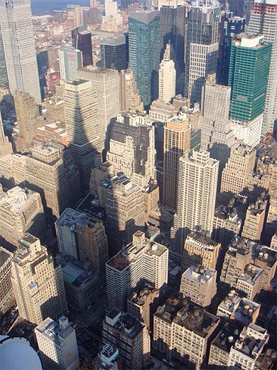Vue plongeante de l'Empire State Building