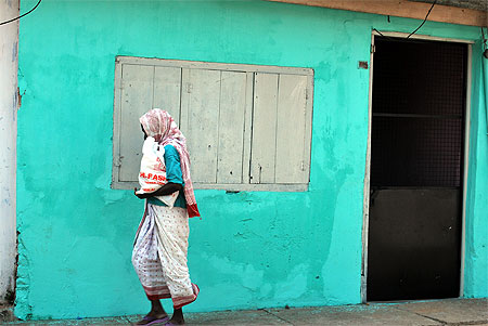 Femme sur fond Vert