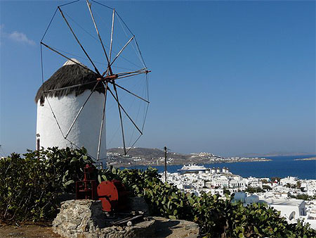 Vue sur Mykonos