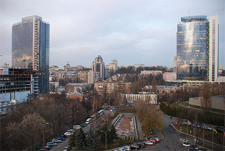 Vue de la ville depuis l'hôtel Rus