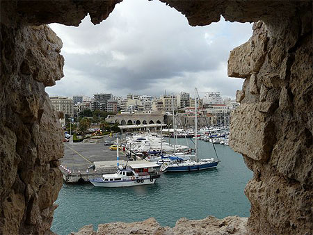 Petite vue sur le port d'Héraklion