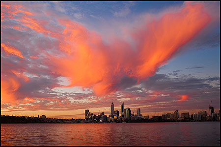 Coucher de soleil sur Perth