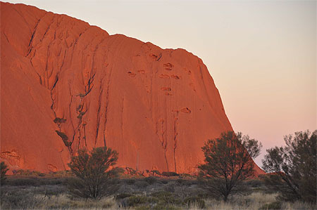 Coucher de soleil sur Uluru