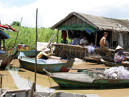 Réparation des filets de pêche