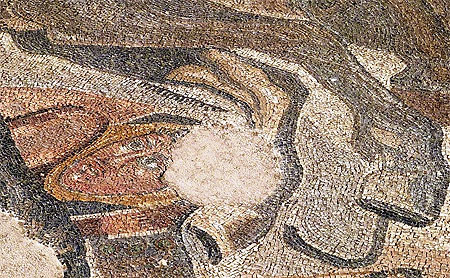 Pompéï détail d'une mosaïque 