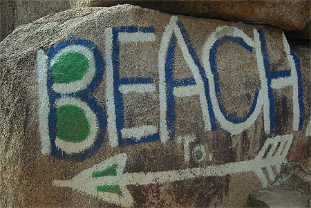 Indication à suivre pour la plage