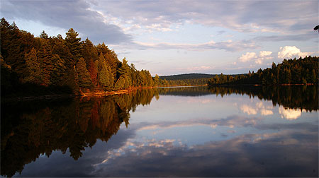 Tombée de la nuit sur Smoke Lake