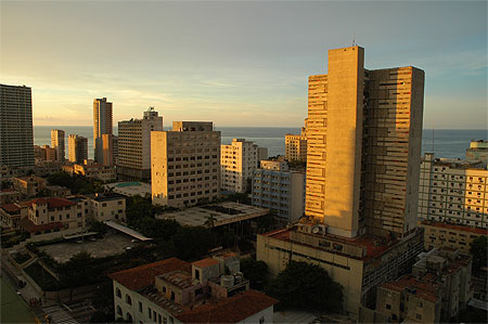La Havane - Vedado au soleil Couchant