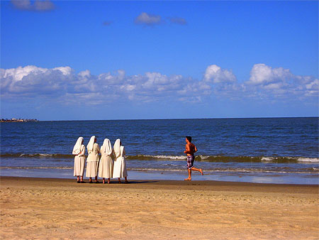 Des nonnes et un coureur