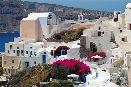 Vue de Oia Santorin