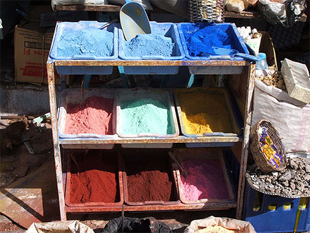 Colorants pour les maisons de Chefchaouen