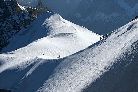 Arête midi plan, aiguille du Midi, Chamonix
