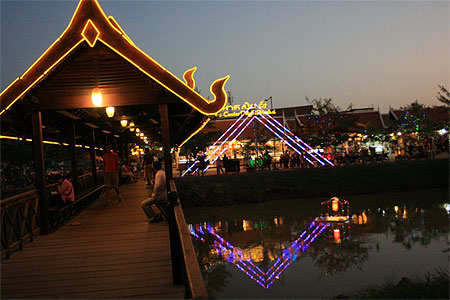 Siem Reap de nuit à la période de Noël