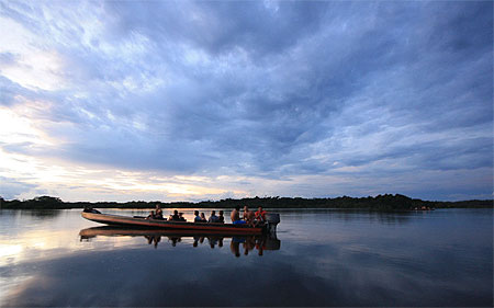 Couché de soleil sur la Laguna Grande