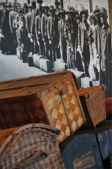 La salle des bagages (Ellis Island)
