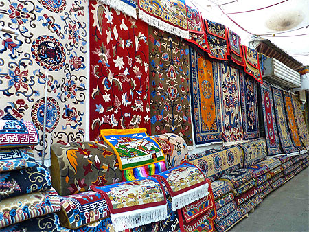 Tapis tibétains à Lhassa