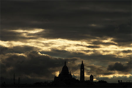Sacré coeur dans les nuages