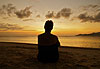 Couché de soleil sur Praslin