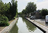 Le Canal du midi à Toulouse, l'écluse Béarnais, arrivée du bief éponyme (2e bief sur les 63 biefs  du canal)