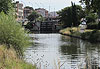 Le Canal du midi à Toulouse, point de vue sur le bief Béarnais (2e bief sur les 63 biefs  du canal), approche de l'écluse des Minimes.