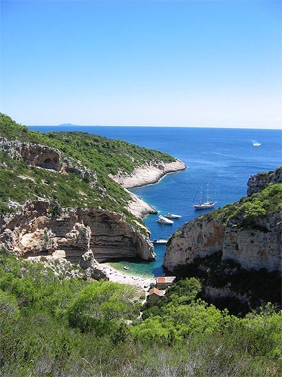Crique de r�ve sur l'�le de Vis
