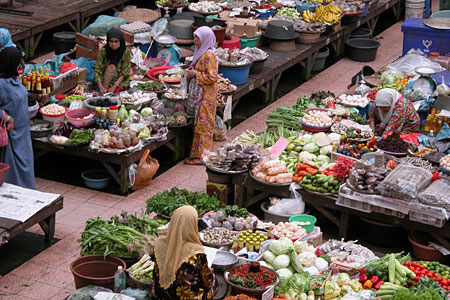Le march� color� de Kota Bahru