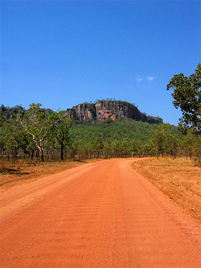 Le rouge typique de la terre d'Australie