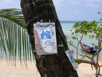 Tha� boxing sur la plage