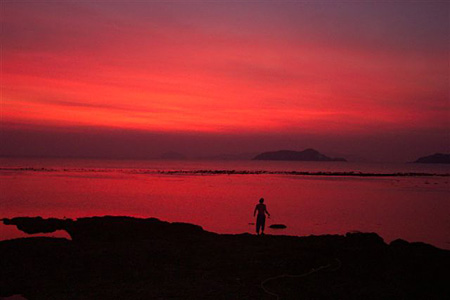 Coucher de soleil � l'�le de Koh Mak