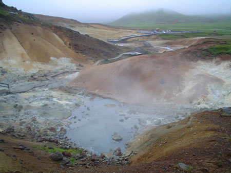 Sources chaudes au lac de Kleifarvatn