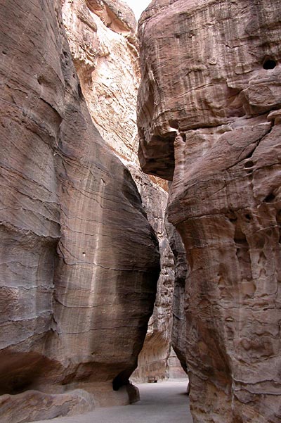 Le Siq � l'entr�e de P�tra