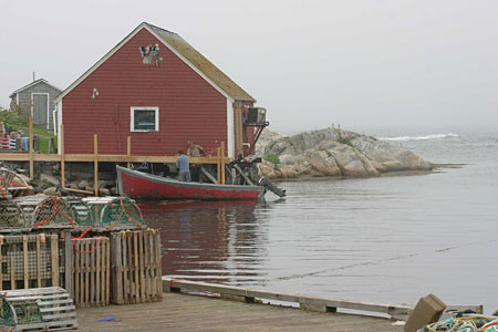 Retour de la p�che � Peggy's Cove