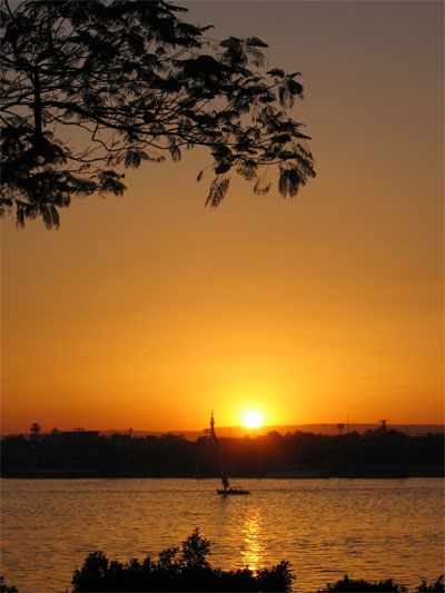 Coucher de soleil sur le Nil