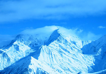 Mont-Blanc dans les nuages