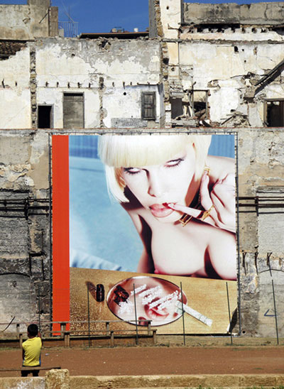 Exposition dans les rues de Palerme