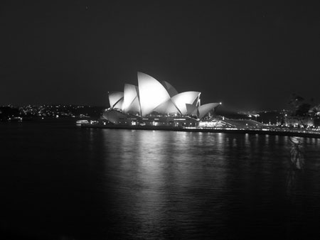 L'op�ra de Sydney de nuit