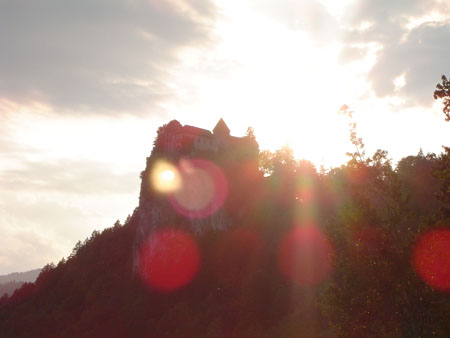 Ch�teau de Bled au coucher de soleil